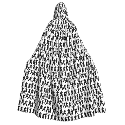 Cape carnaval arts martiaux 190 cm unisexe avec grande capuche