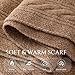 Tavaleu Winter Scarf for Women, Warm Long Cable Knit Scarf, Wrap Chunky Soft Winter Scarves for Women Khaki