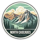 North Cascades National Park Sticker - Waterproof Outdoor Vinyl Decal, 3 Inch