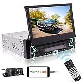 EinCar Single Din Head Unit Receiver in Dash Car Stereo 7 Inch Android 10.0 Bluetooth GPS Navigation FM/AM/RDS Radio Multi Color Touchscreen Display Audio Video System AUX-in WiFi USB SD Mirror Link