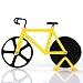 Produktbild Genossen Fahrrad Pizzaschneider, Edelstahl Doppel Pizza Schneider, Pizza Cutter Bicycle Pizzaroller Pizzamesser
