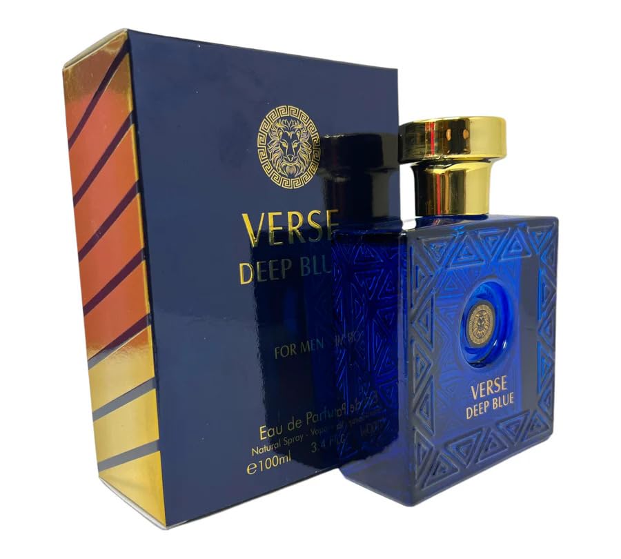Verse Deep Blue For Men (Urban) Eau de Parfum 3.4 Fl Oz / 100ml – Long Lasting Fresh Aquatic Cologne for Men – Bold Masculine Scent with Citrus & Woody Notes – Luxury Designer Inspired Fragrance Spray - Image 3