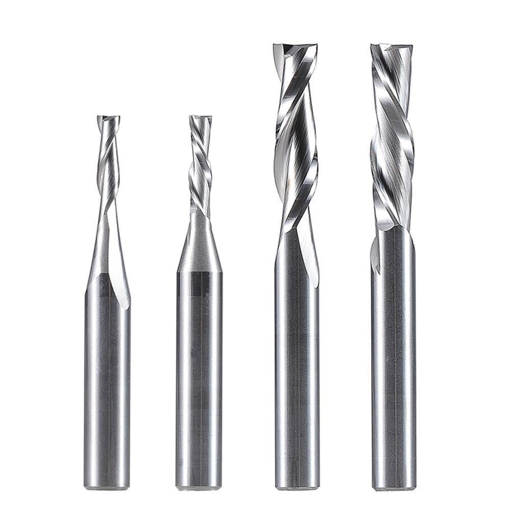 Zweischneidiger Hartmetall-Spiralfräser 3,175 Mm 6,35, CNC-Kompressionsholz-Schaftfräser-Bits 1 Stück(5pcsp-3.175-d6.35-d)