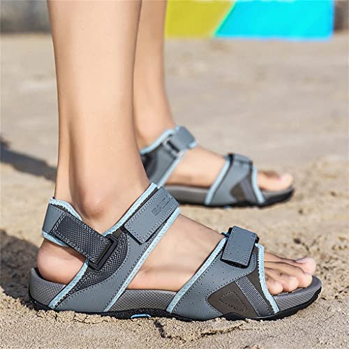 Men Shoes Men Soft Sandals Breathable Roman Male Canvals Beach Sandals Water Shoes Large Size(D,43 Code)2
