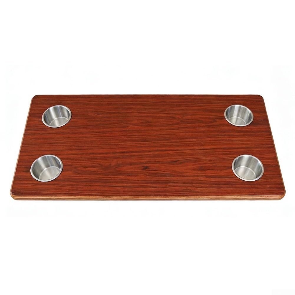 Tavolo da barca in legno massiccio 800 x 400 mm, liscio, per yacht, pontone, camper, rimorchio, con bordi arrotondati di sicurezza