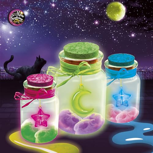 Kit De CréAtion De Jarres De Lune Et D'éToiles - Lisciani - CréEz Des CréAtions Magiques Qui Brillent Dans Le Noir - 3