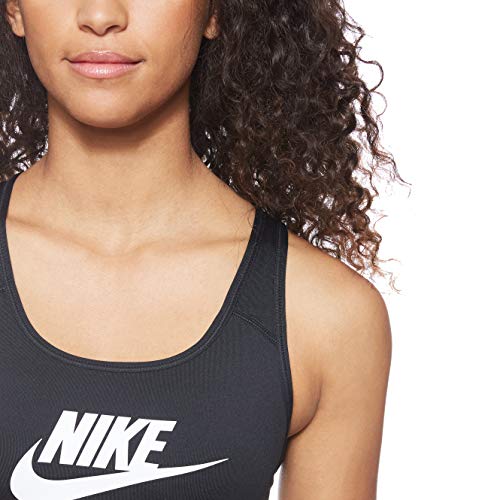Nike Women's Swoosh Futura Sports Bra (M, Black)4