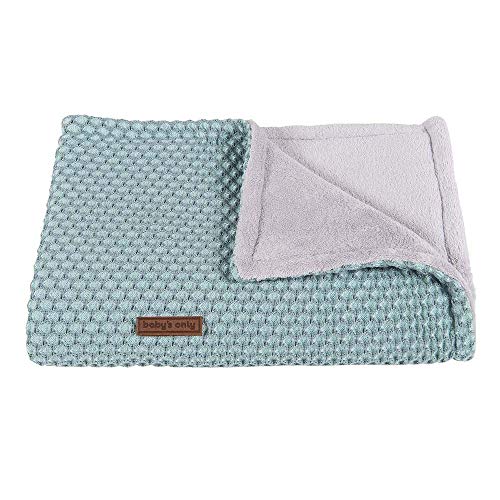 Baby's Only - Ledikantdeken teddy Sun mint/stonegreen