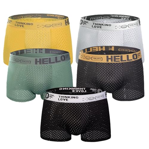 Hello Underwear for Men, Hello Mesh Ice Underwear for Men, Men's Cooling Boxer, All-Day Comfort & Unhindered Movement