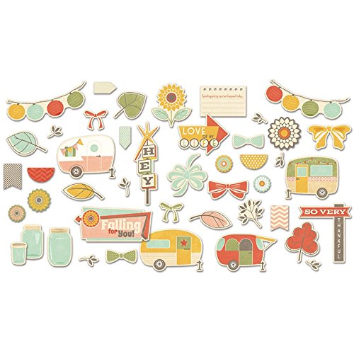 Ephemera Happy-Go-Lucky en carton découpé pour scrapbooking