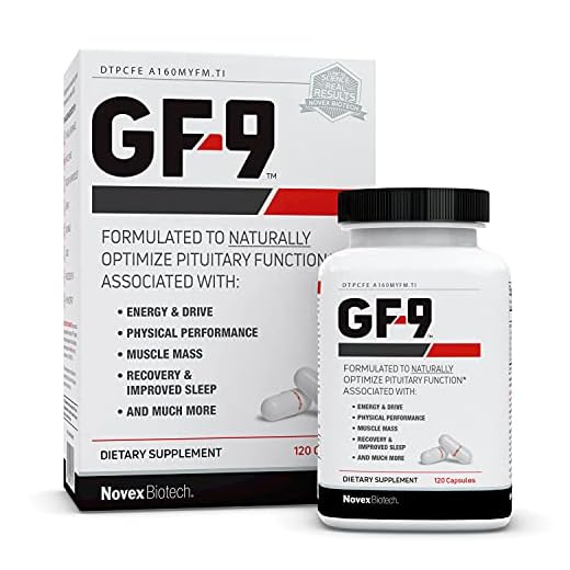 Novex Biotech GF-9 – HGH Boosting Supplement for Men - Workout Supplement for Men – Boost Growth Hormone Naturally, 120 Capsules (30-Day Supply)