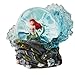 Enesco Disney Showcase Collection The Little Mermaid Ariel on Rock Waterglobe- Decorative Hand Painted Crafted Collectible Disney Waterball Glass Sculpture Snow Globes Collectible Home Decor, 5.5 Inch