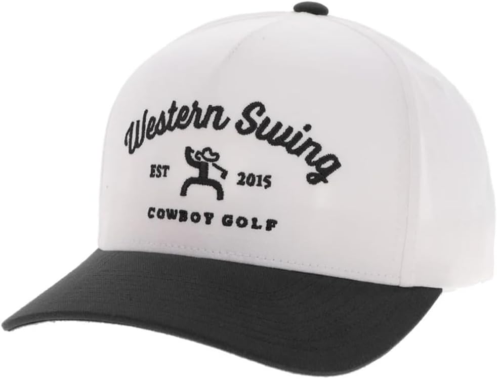 HOOEY Western Swing Hat - Snapback Baseball Cap with Embroidered Logo, Adjustable 5-Panel Casual Outdoor Hat for Men & Women