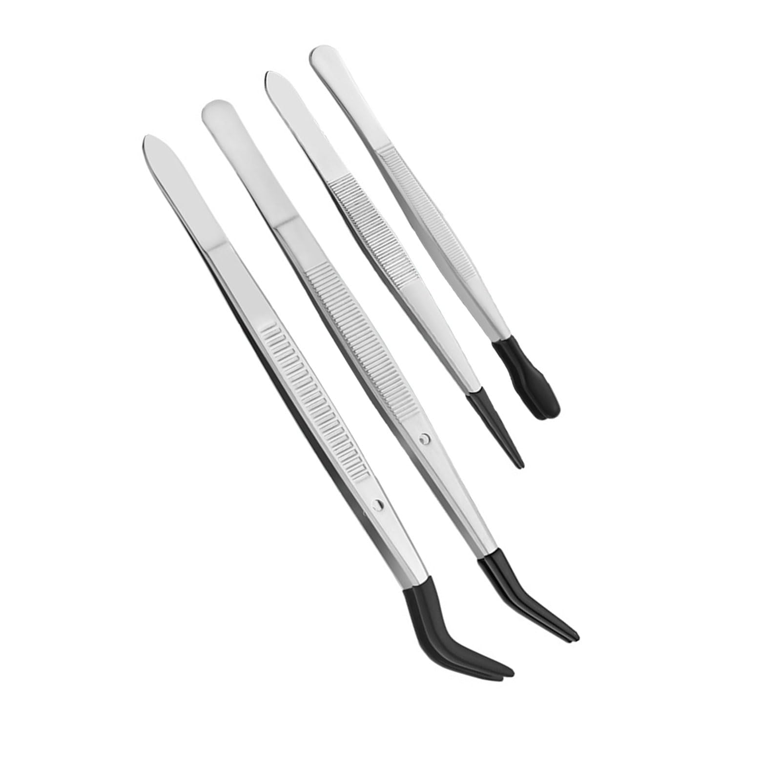 XuQiZZpp Silicone Coated Stainless Steel Precisions Tweezers Ergonomic Grip Perfect for Delicate Items Detailed Work