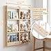 KUQAZ Stuffed Animal Storage - 3 in 1 Wooden Stuffed Animal Organizer with Wheels, Extra Large Stuffy Storage Animal Zoo, Plushies Storage Tower Cage for Kids Toddler Room Decor (16Lx17Wx48H
