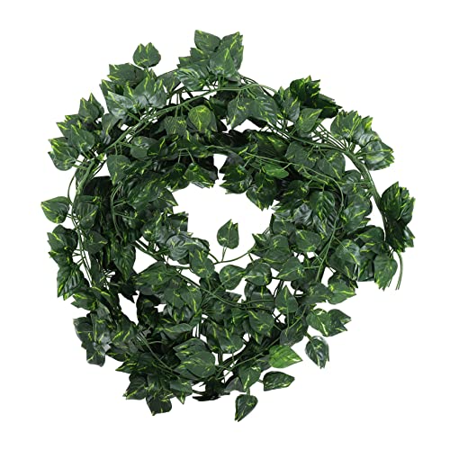 Cabilock 12 Piezas Guirnalda de Imitación Artificial Plantas Colgantes Decorativas Verde Natural Resistente Degradación y Fáciles de Mantener
