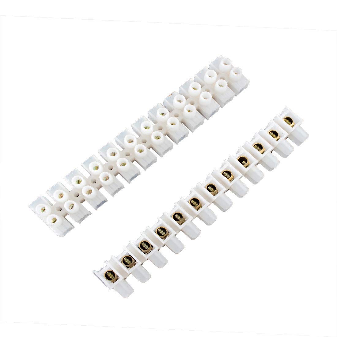 5pcs 600V 100A doppia 12 posizioni morsettiera a vite barriera elettrica Block Block(5 stücke 600 ν 100A Zweireihig 12 Positionen Schraubklemme Elektrische Barriere Streifenblock