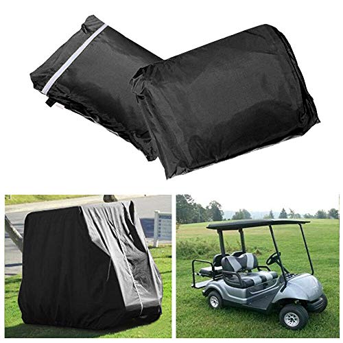Conpus Golf Cart Cover, Golf Cart Cover,For Ezgo Club Car And Yamaha, Waterproof With Extra Pvc Coating Sunproof Dustproof Black 112" L X 48" W X 66" H (Black) #TOP4