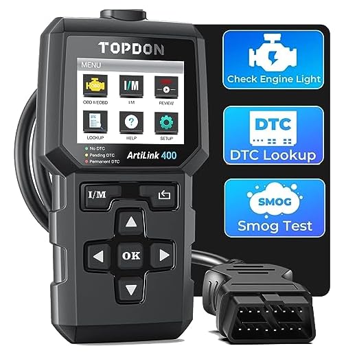 OBD2 Diagnostikapparat, TOPDON AL400 billäsare OBD-II diagnostiskt verktyg med 10 OBD2-funktioner för alla fordon kompatibel med OBDII EOBD CAN protokoll, PC-uppdatering