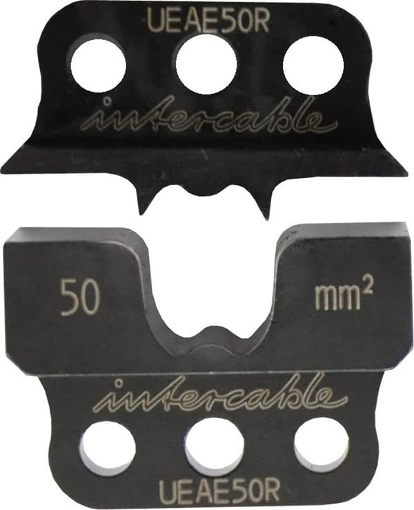 Intercable MPU UEAE50R Pressa Rotonda 50 mm² per Manicotti e Capicorda | Ganasce a pressione in acciaio cromo vanadio per pinza crimpatrice, compatibili con terminali a tubetto e cavi