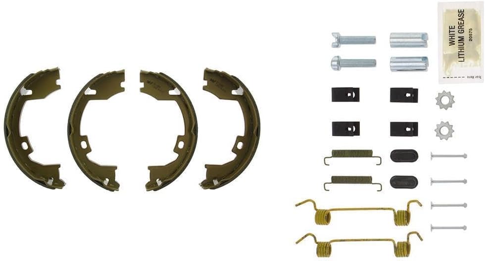 2X Rear Parking Brake Shoes Parking Brake Hardware Kit Emergency Brake Kit fits Ram 2500 2011-2018 fits Dodge Ram 2500 2006-2010 fits Dodge Ram 3500 2006-2010 fits E-250 2005-2007