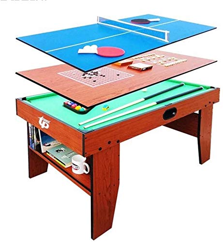 YUHT Mesa multijuegos,Función Multi Juego de Mesa 54 5 en 1 Entretenimiento Mesa de Billar, ajedrez, Gobang, Tenis de Mesa, Escritorio con el Consejo de Ministros for niños y Adultos