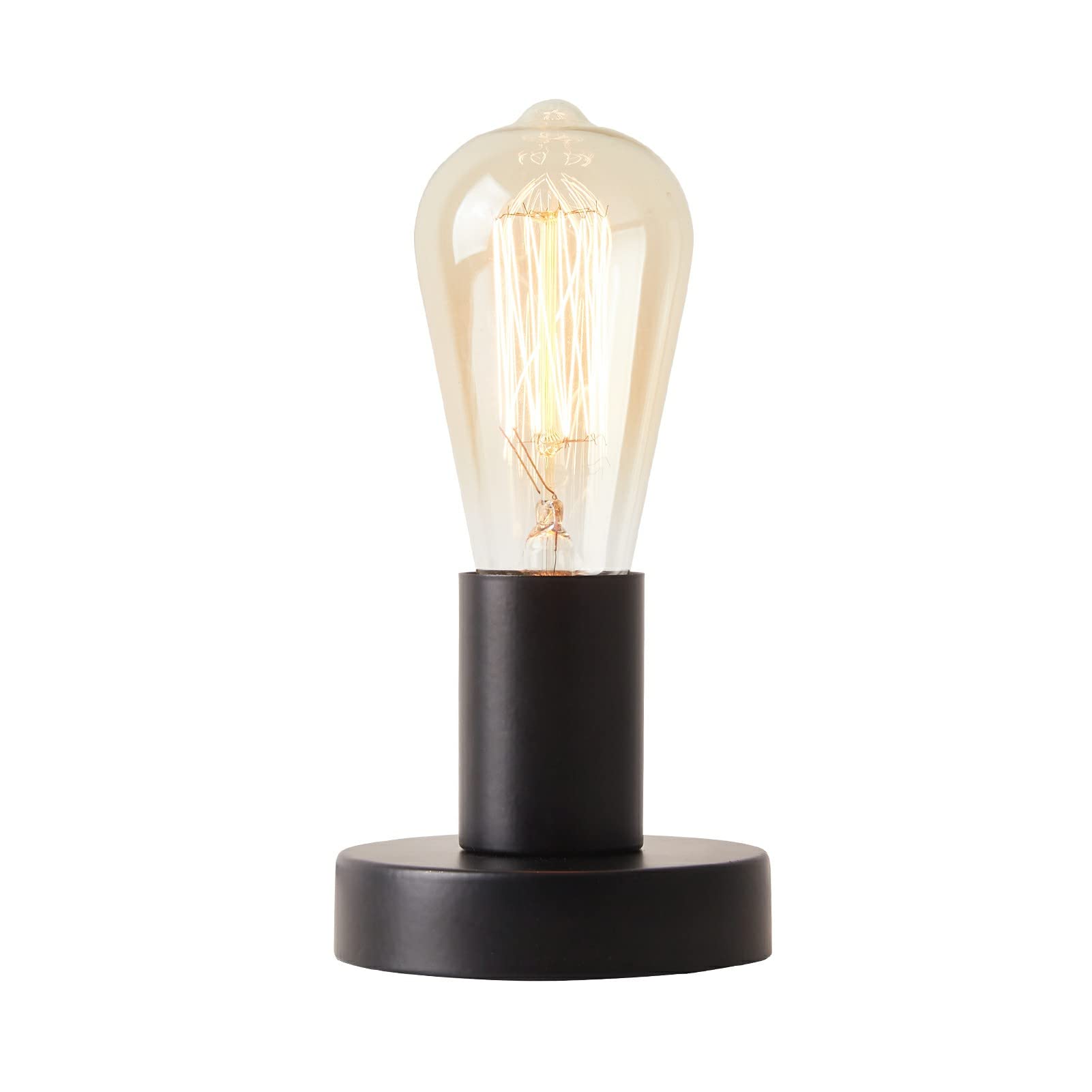 Lámpara de mesa vintage, lámpara de escritorio industrial, pequeña luz nocturna retro, Steampunk E26, soporte para lámpara para decoración de iluminación del hogar, cafetería, decoración