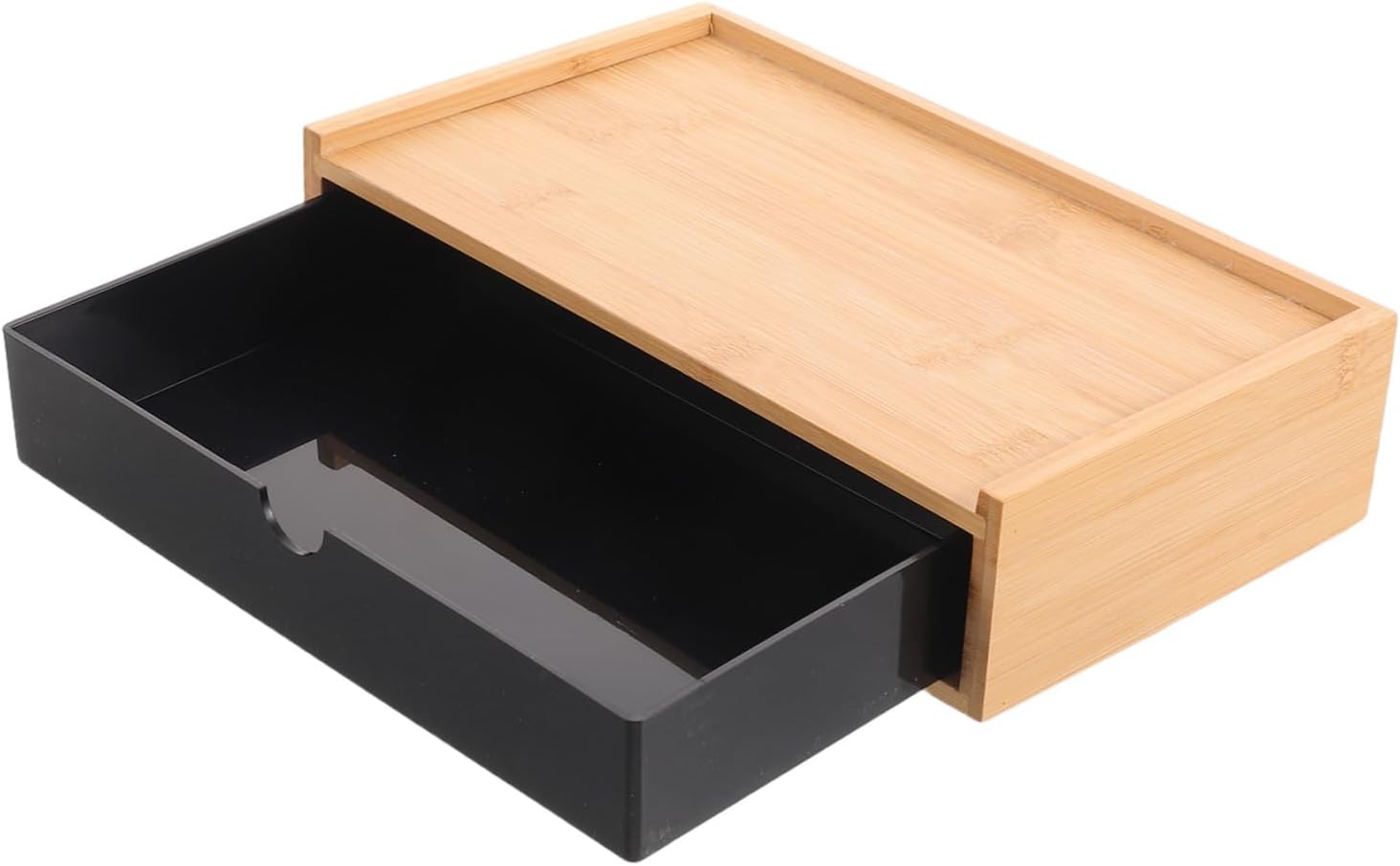 Alasum Desk Organizer Size 10.24x6.30x2.56in with Multiple Drawers and Compartments, Portable Storage Drawers for Desk, Black Minimalist Desktop Organizer for Home Studies and Bedrooms