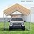 Vanteriam 10'x20' Upgraded Carport Replacement Top Canopy Cover for Car Garage Shelter Tent Party Tent with Ball Bungees Beige (Only Top Cover, Frame is not Included)
