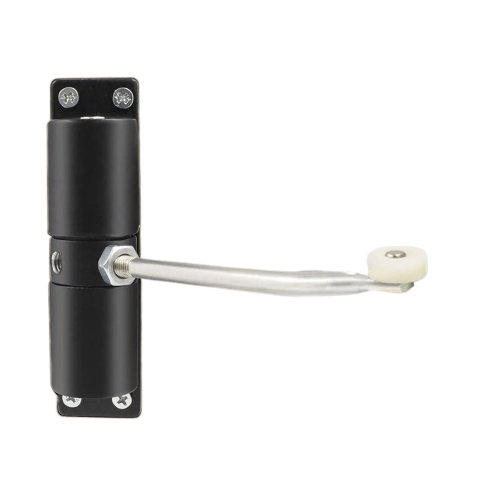 Door Closer, Spring Buffer Automatic Door Closer Adjustable Speed Silent Soft Hind,Commercial & Home Use(Round-Black)