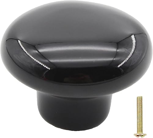 Paquete de 6 pomos de cerámica, únicos hechos a mano, decorativos para gabinetes de cocina, pomos redondos para cajones de tocador para mejoras del