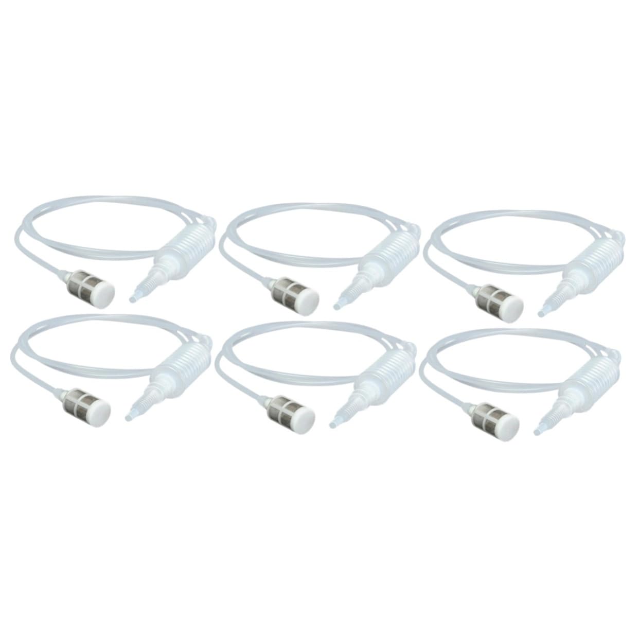 CONGARTENO 6pcs Siphon Hose for Wine and Beer Transfer Reusable Manual Filter Tubing for Home Brewing and Lightweight Siphon Tube for Transfer