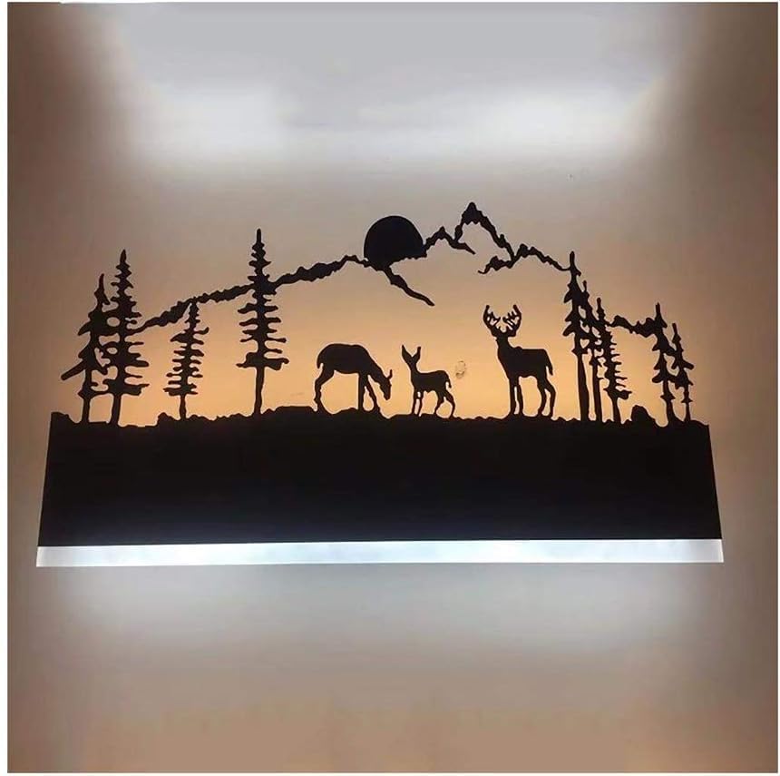 Aplique de pared LED ciervo moderno para iluminación interior de salones