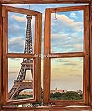 sticker fenêtre: Créez l'illusion avec nos stickers fenêtre en trompe l'œil. Sticker mural trompe l'œil avec une déco de fenêtre