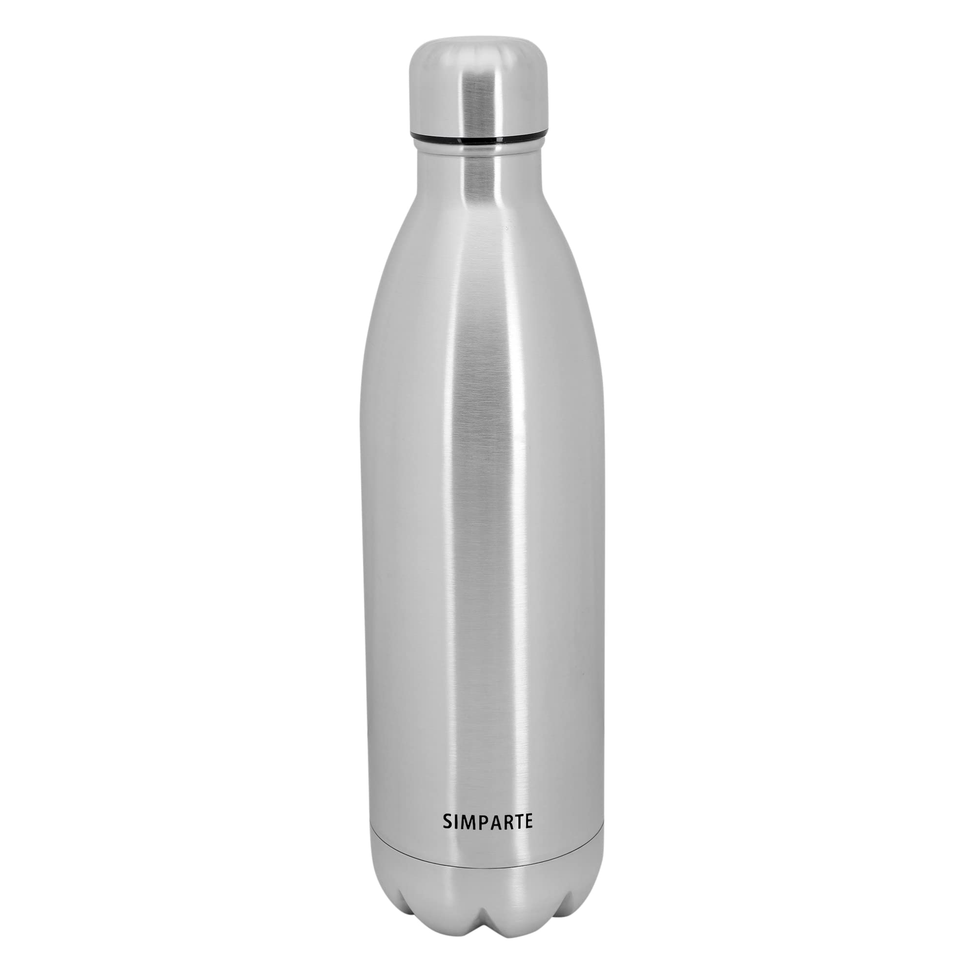 SIMPARTE 1000ml Stainless Steel Water Bottle with Twist Lid, Vacuum Insulated Hot & Cold Thermos, Leakproof, Rustproof, BPA Free, Portable, Durable – Ideal for Home, Office, Travel, Hiking, Silver
