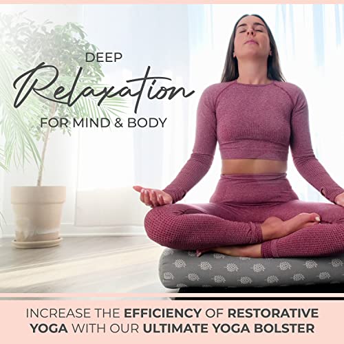 Y O GAYO Bolster for Restorative Yoga - Made with 100% Cotton, Pillow Set Includes Extra Washable Cover and Carry Bag, 25 X 10.5 X 6.5 inches by Y O GAYO - Image 4