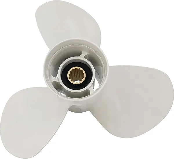 DLNIG 11 3/8x12-G Boat Moto Aluminum Propeller - for Yamaha Outboard Engines 25HP 30HP 40HP 45HP 50HP 55HP 60HP Replace 69W-45952-00-00 6H5-45952-00-00,13 Spline Tooth - Aluminum Outboard