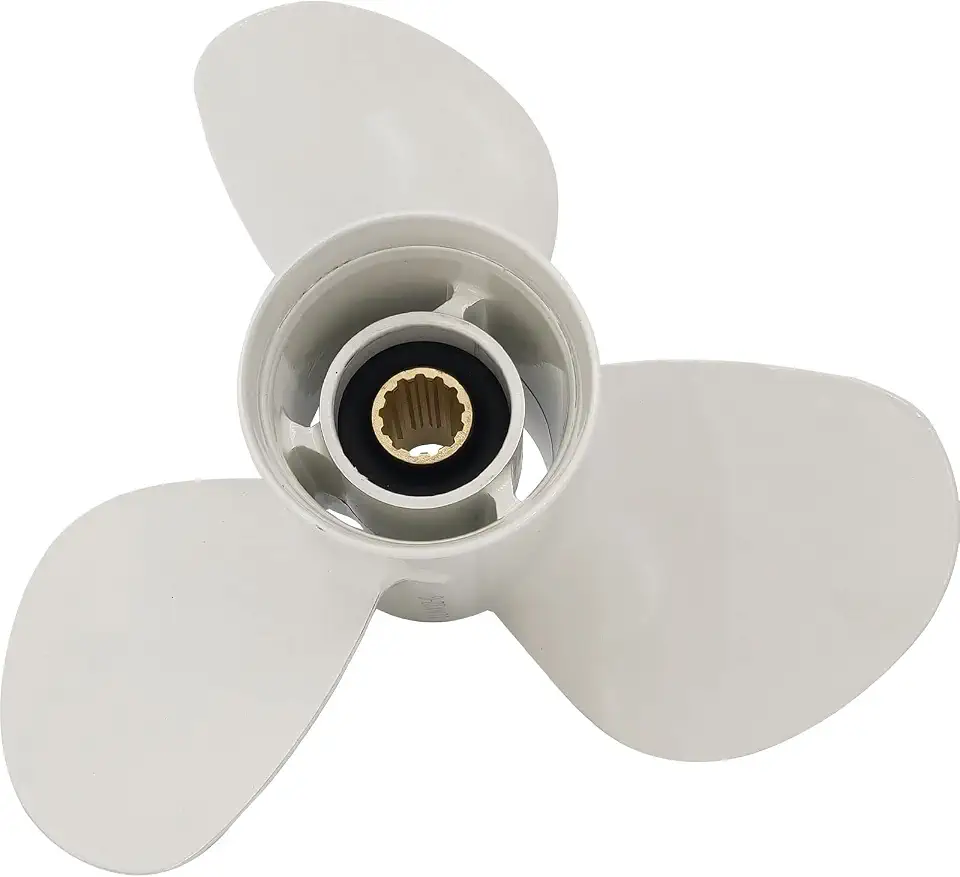 Hélice de alumínio para moto barco 11 3/8x12-G - para motores de popa Yamaha 25HP 30HP 40HP 45HP 50HP 55HP 60HP substitui 69W-45952-00-00 6H5-45952-00-00,13 dentes estriados - motor de popa de