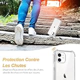 Oelrstfe Etui ze smyczką na telefon komórkowy iPhone 11, przezroczyste etui z tworzywa TPU, odporne na uderzenia, silikonowe etui na telefon komórkowy z łańcuszkiem do iPhone 11, czarne