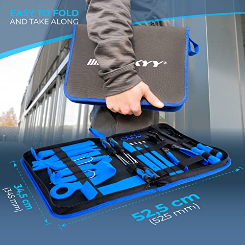 HASKYY Demontage Werkzeug Auto Verkleidung Zierleistenkeile-SET 24tlg Auto Verkleidungswerkzeug & Clip Entferner, Kunststoff Hebelwerkzeug, Türverkleidung Lösehebel, Radio Ausbau Werkzeug