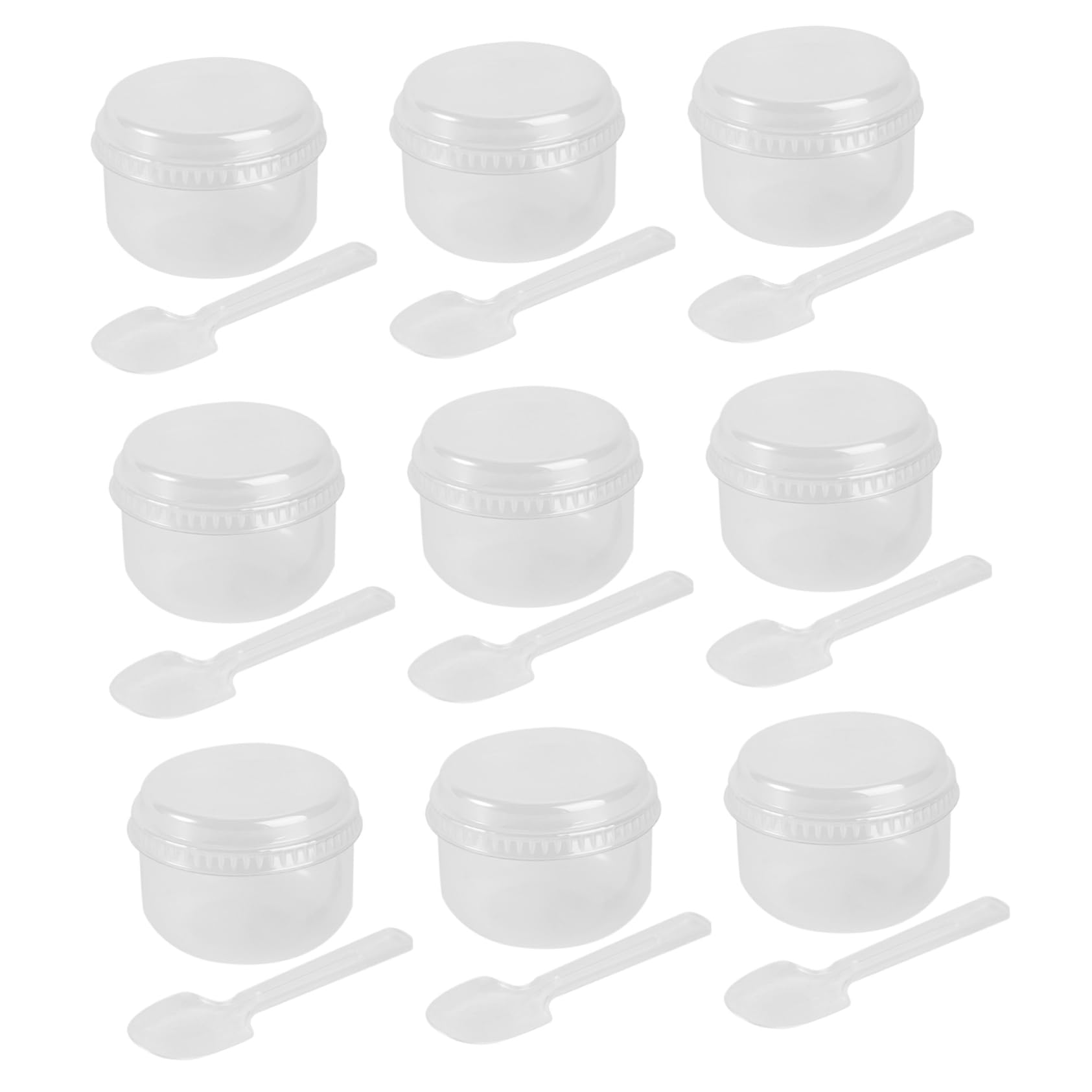 FOMIYES 50sets Temperature Resistant Pudding Beaker Dessert Containers Cake Cups Lids High- Baking Cups for Pudding and Desserts