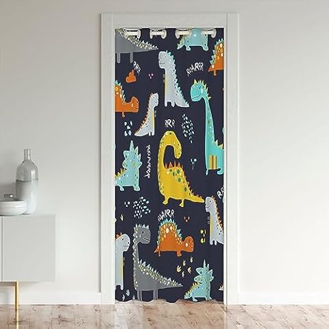 Homemissing Cartoon Dinosaur Door Curtain Cover
