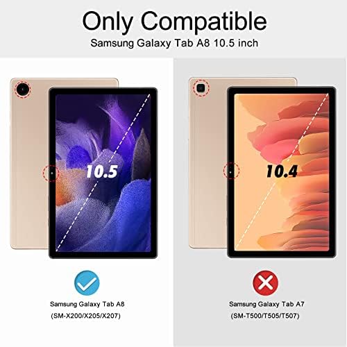 Janmitta Case for Samsung Galaxy Tab A8 10.5 Inch 2022, Slim PU Leather Smart Cover, Auto Wake/Sleep & Stand Function - Black