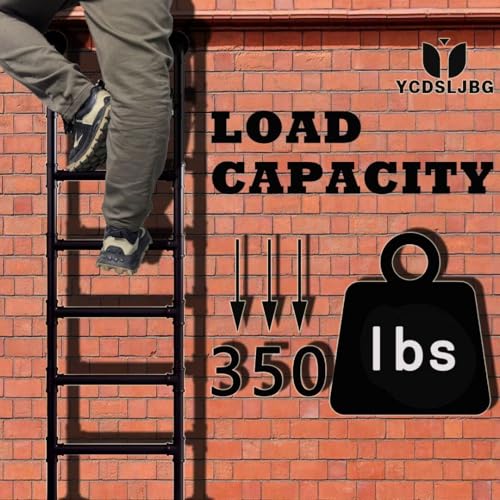 91in Home High Loft Attic Bed Step Ladders Basement Window Well Egress Fire Escape Ladder Wall Mounted Metal Bunk Bed Customizable Size for Home, Dormitories, and Commercial Use by YCDSLJBG - Image 5
