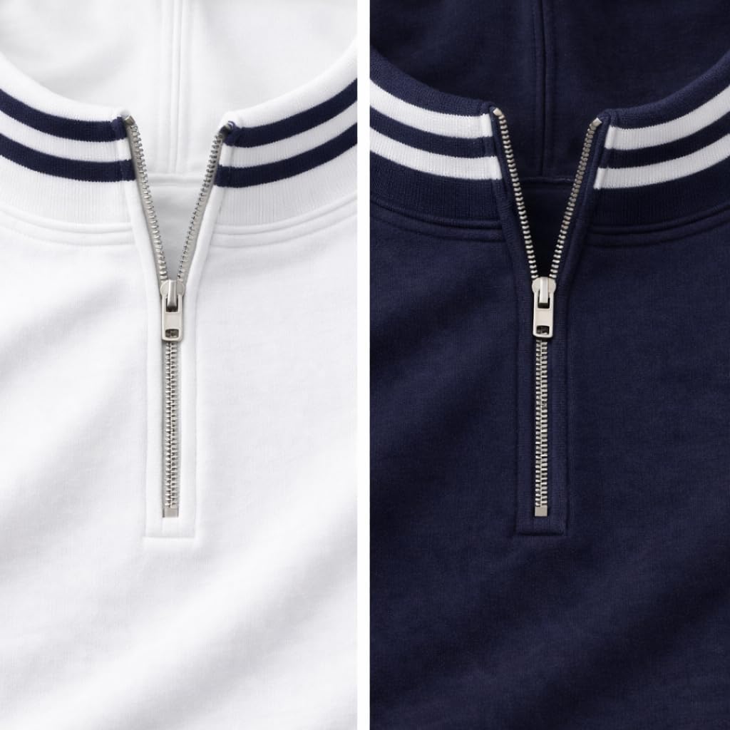 DZGARMENTS Quarter Zip Unisex Collegiate | Premium Super Soft Cotton Modal Sweatshirt