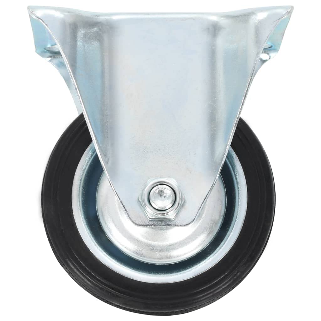 vidaXL 24x Bockrollen Transportrollen Möbelrollen Schwerlastrollen Laufrollen Rollen Möbelrolle Bockrolle Laufrolle Industrierolle 75mm Gummi Eisen