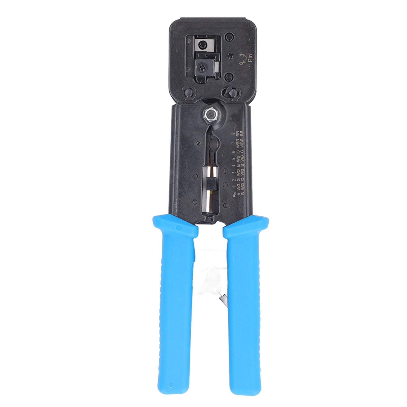 RJ45-Crimpwerkzeug-Set, RJ45, CAT6, CAT5E, RJ11, 12 Anschlüsse, Crimp-Werkzeug-Set zum Schneiden, Abisolieren und Crimpen von Twisted-Pair-, Ethernet-, Rj45-Sprach- und