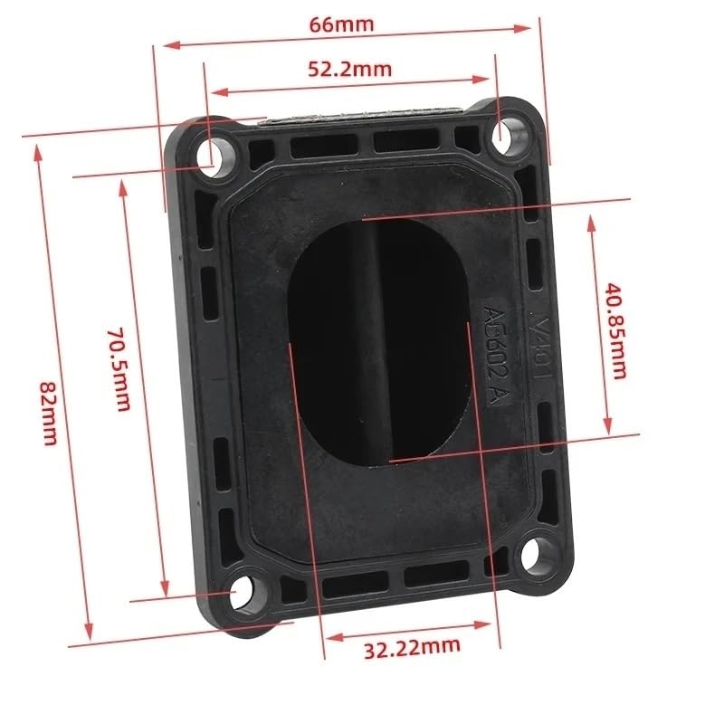 Caja de válvula de lengüeta de fibra de carbono para moto Honda CR125 NSR con colector de admisión 4