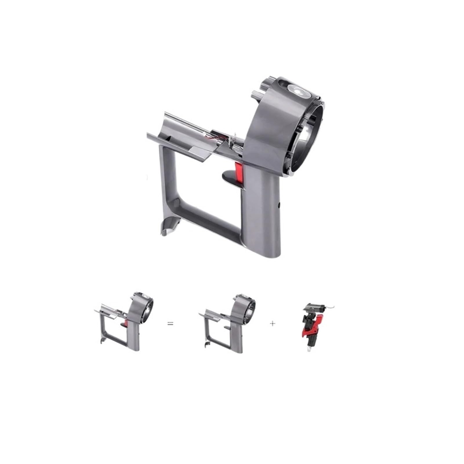Host Handle shell with switch， Compatible For Dyson， V10 SV12 robot vacuum cleaner parts Assembly Replacement