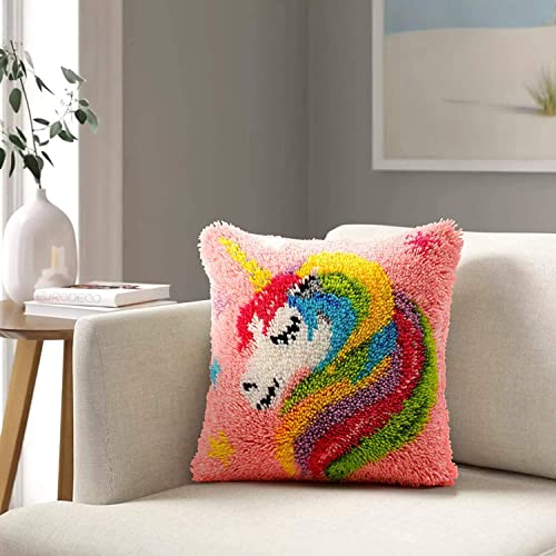 ROCKY&CHAO Myriad Choices Latch Hook Cushion Kits Unicorn 43x43cm - Image 2